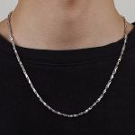 Ezüst nyaklánc férfiaknak, 55 cm