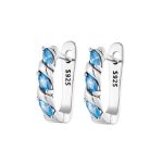 Silberohrringe, geflochten