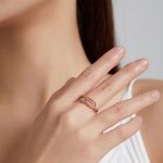 Silberring, Schlange, Roségold