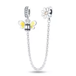 Silberanhänger mit Sicherheitskette, Bienenstock