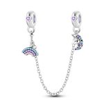 Silberanhänger mit Sicherheitskette, Einhorn