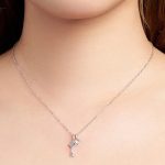 Silberne Halskette mit Schlüsselanhänger