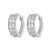 Silberohrringe mit weißem Kristall