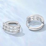 Silberohrringe mit weißem Kristall