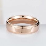 Herren-Ehering, Edelstahl, Roségold, Größe 7