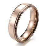 Herren-Ehering, Edelstahl, Roségold, Größe 11