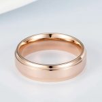 Herren-Ehering, Edelstahl, Roségold, Größe 11