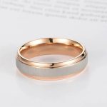 Damen-Ehering, Edelstahl, Roségold, Größe 9