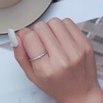 Silberner Damenring mit Herz, Größe 7