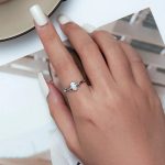 Silberring, Opal, Größe 6