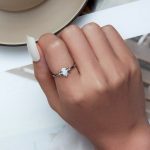 Silberring, Opal, Größe 6