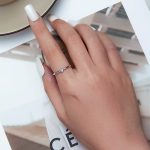 Ezüst gyűrű kék cirkóniumkristállyal, 7-es méret