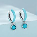 Silberohrringe mit Türkis