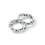 Silberne Ohrringe, Kettenform