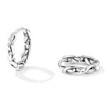 Silberne Ohrringe, Kettenform