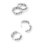 Silberne Ohrringe, Kettenform