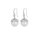 Silberohrringe, Blumenperlen