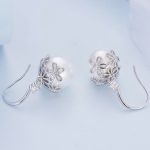 Silberohrringe, Blumenperlen