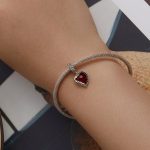 Silberanhänger, geflügeltes Herz