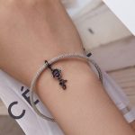 Silberanhänger, rote Rose