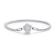 Silberarmband, rosa, 19 cm