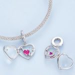 Silberanhänger, zu öffnendes Herz