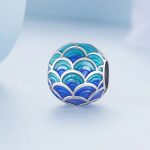 Silberanhänger, blaue Perle