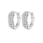 Silberohrringe mit weißem Kristall