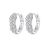 Silberohrringe mit weißem Kristall