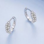 Silberohrringe mit weißem Kristall