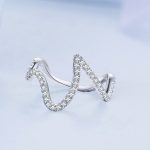 Silberring, abstrakt, Größe 8