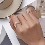 Silberring, abstrakt, Größe 9