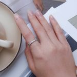 Silberner Damenring, geflochten, Größe 8