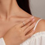 Silberner Damenring, geflochten, Größe 8