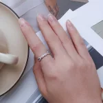 Silberner Damenring, geflochten, Größe 6