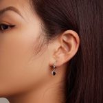 Ezüst fülbevaló, szív