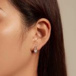 Ezüst fülbevaló, elegáns