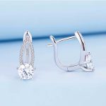 Ezüst fülbevaló, elegáns