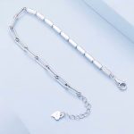 Ezüst karkötő, lánc és cirkóniumkristály