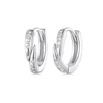 Silberner Ohrring-Ohrstecker