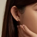 Silberner Ohrring-Ohrstecker