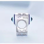 Silberanhänger, Hand von Fatima, mit Teufelsauge