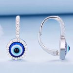 Ezüst fülbevaló, szem