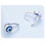 Ezüst fülbevaló, szem