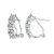 Silberne Ohrringe mit Moissanit-Kristall