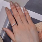 Silberner Verlobungsring, Damen, Größe 7