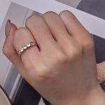 Silberner Verlobungsring, Damen, Größe 8