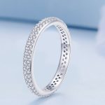 Silberring mit Zirkonkristall, Größe 8