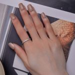 Silberring mit Zirkonkristall, Größe 6