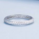 Silberring mit Zirkonkristall, Größe 6